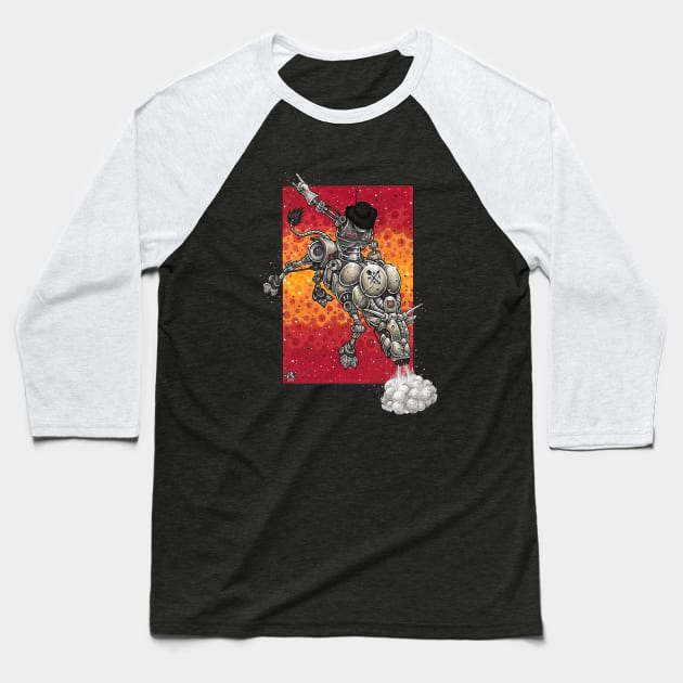 Robot Rodeo Baseball T-Shirt by NRdoggy